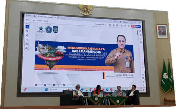 Kepala Perpustakaan SMKN 3 Mataram Hadiri Bincang-Bincang Duta Baca Indonesia di UIN Mataram