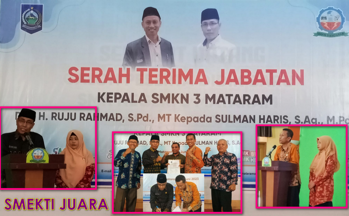 Acara Serah Terima Jabatan Kepala SMK Negeri 3 Mataram 2023 Berlangsung Haru