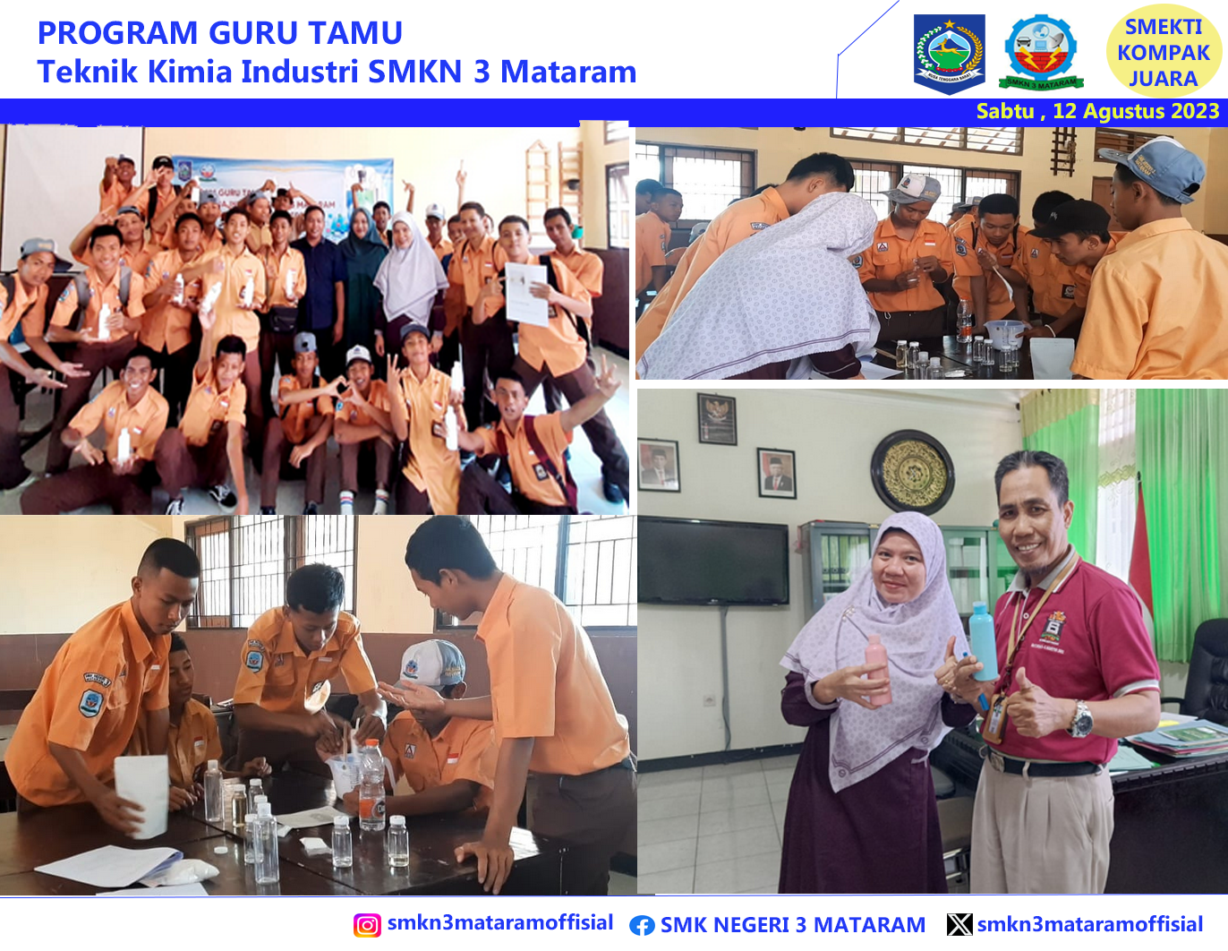 CV. Chemika Karya Sebagai Guru Tamu Di Teknik Kimia Industri