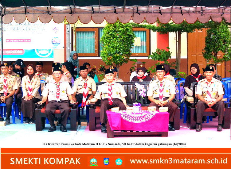SMK Negeri 3 Mataram Menyelenggarakan Latihan Gabungan Pramuka Pendega Kota Mataram